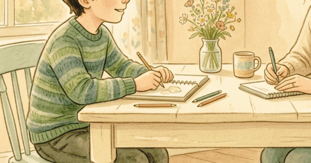 自宅でWISC-Vの知能検査を受ける小学6年生